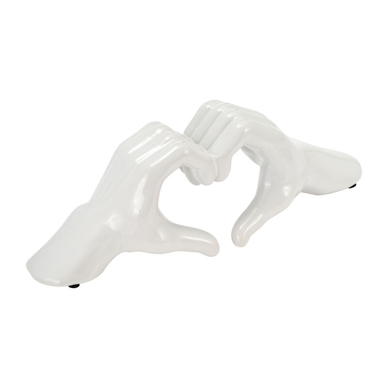 White 5" Hand-heart Object