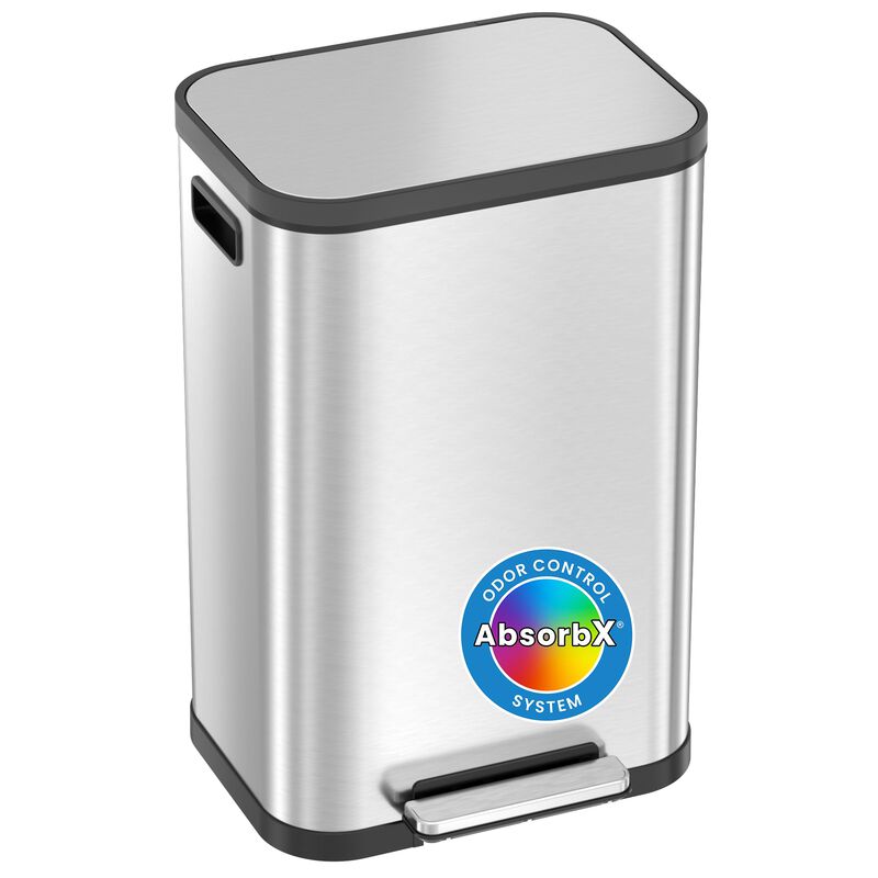 iTouchless 13.2 Gallon / 50 Liter SoftStep ProX Step Pedal Trash Can