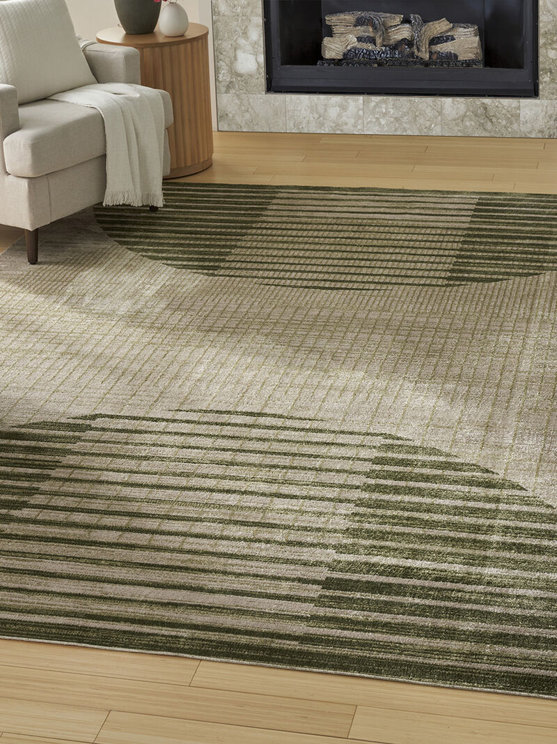 Astra Machine Washable ASW03 Ivory/Olive 9' x 12' Rug