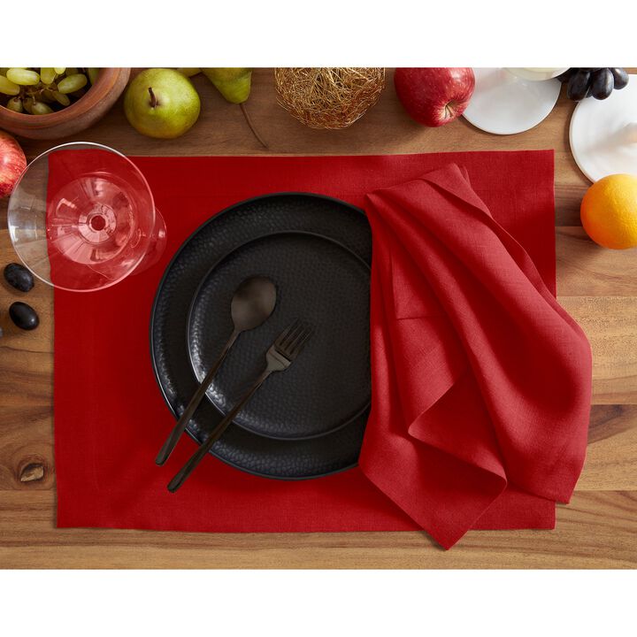 Solino Home 100% Pure Linen Cloth Napkins 20 x 20 Inch Set of 6 Dinner Napkins | Sonoma