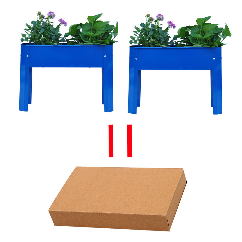 Streamdale Spacious 3-Tier Galvanized Steel Planter with Vibrant Colors