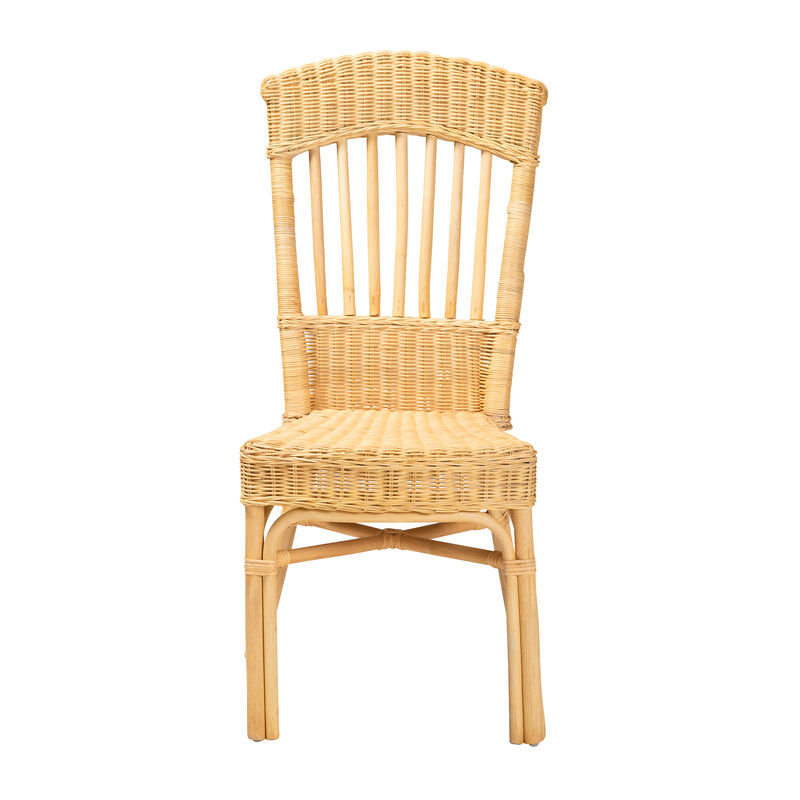 Bali & Pari Barito Modern Bohemian Natural Brown Rattan Dining Chair