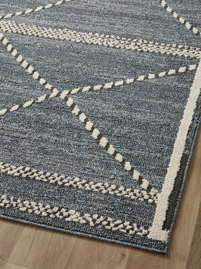 Fabian FAB01 Denim/Charcoal 4' x 6' Rug