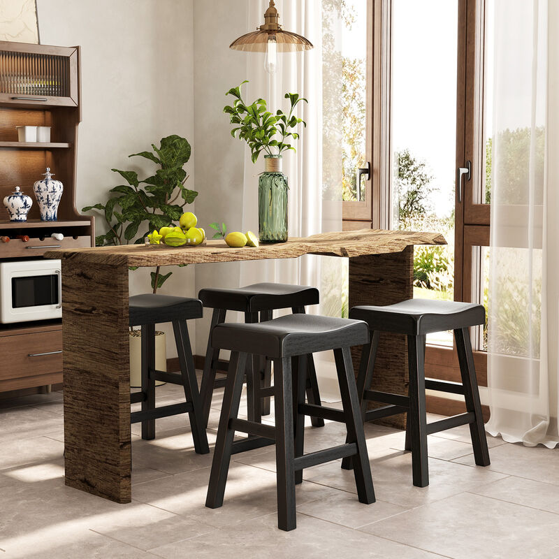 Counter Height Stools Set of 2 with Footrest for Restaurant Cafe Pub