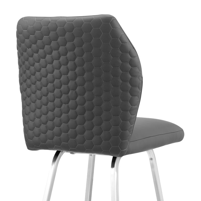 Tandy Black Faux Leather and Black Metal  Counter Stool