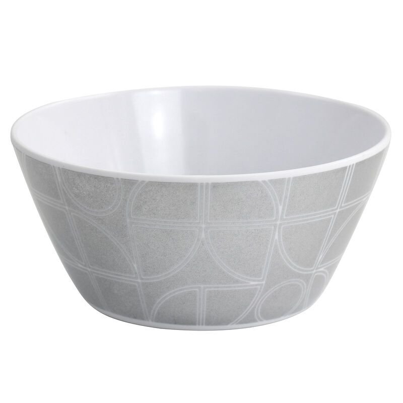 Laurie Gates California Designs Summer Bloom 12 Piece Melamine Dinnerware Set in Silver
