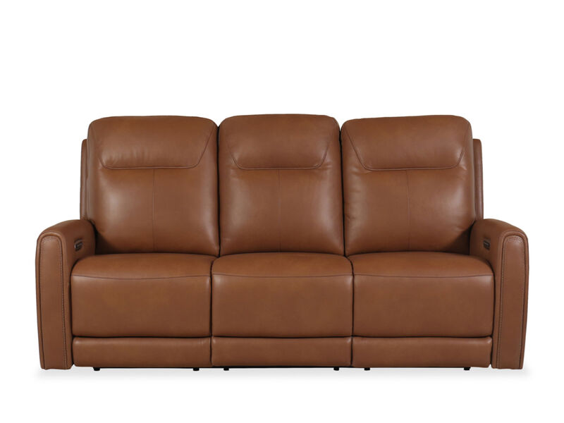 Tryanny Triple Power Leather Reclining Sofa