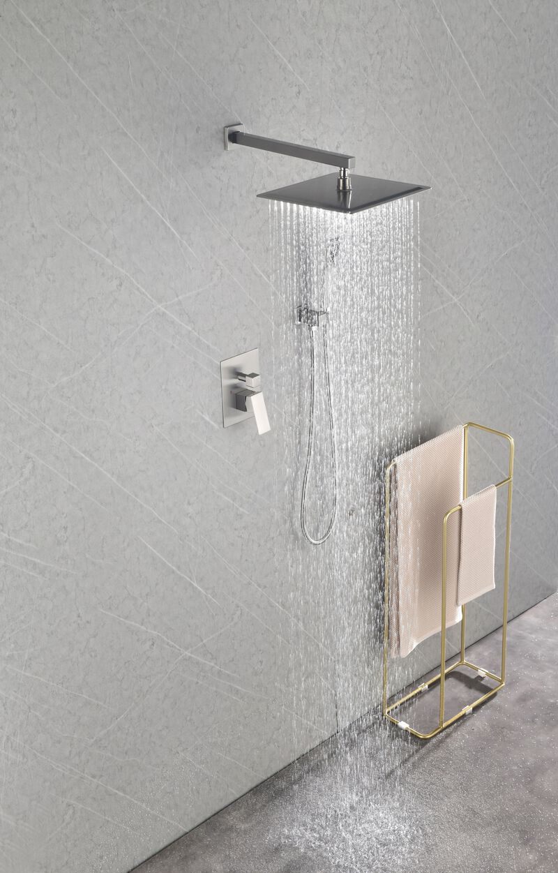 Wall Mounted Rain Shower System, Modern High Pressure Shower Head for Full Body Coverage