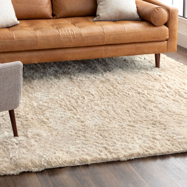 Billow Shag Billow Shag Ivory 5' 3" X 8' Rug