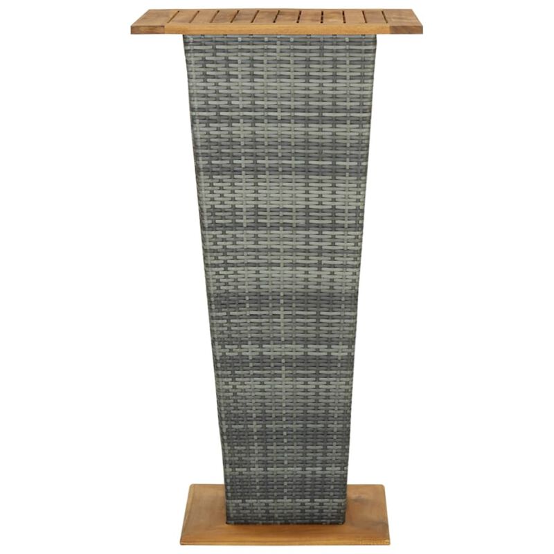 vidaXL 5 Piece Garden Bar Set with Cushions Poly Rattan Gray