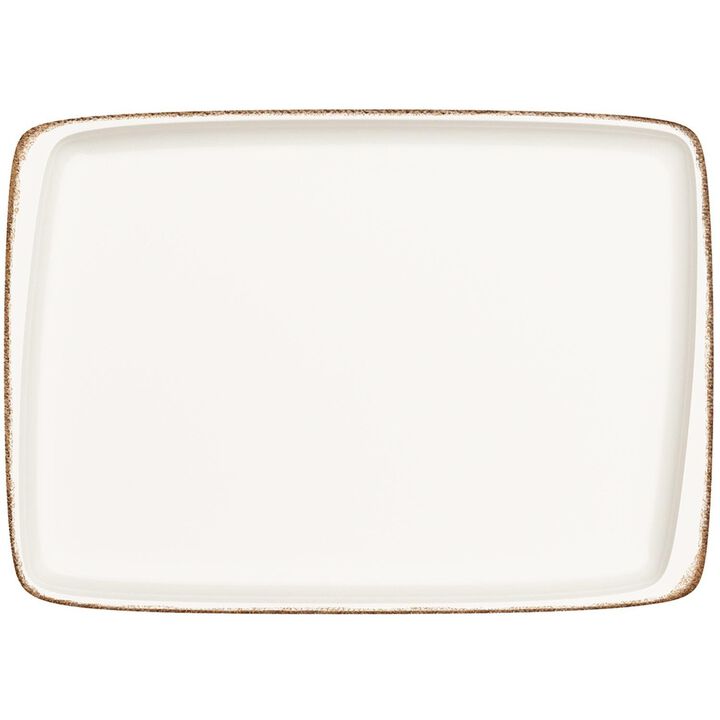Retro 14.25" x 10.25" x h:0.75" Rectangular Decorated Porcelain Platter