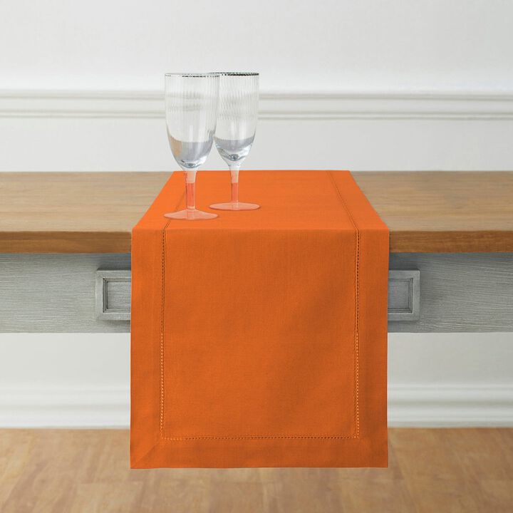Solino Home Cotton Linen Hemstitch Table Runner