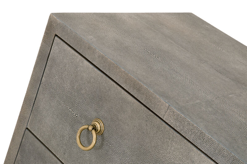 Gray Shagreen 6-Drawer Double Dresser
