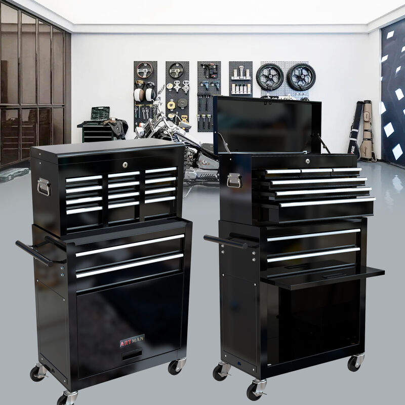 High Capacity Rolling Tool Chest With Wheels And Drawers, 8-Drawer Tool Storage Cabinet