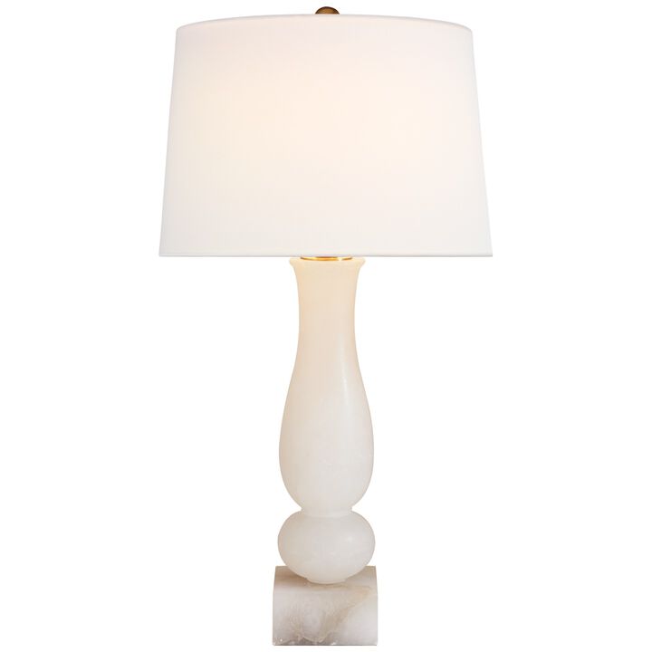 Contemporary Balustrade Table Lamp in Alabaster