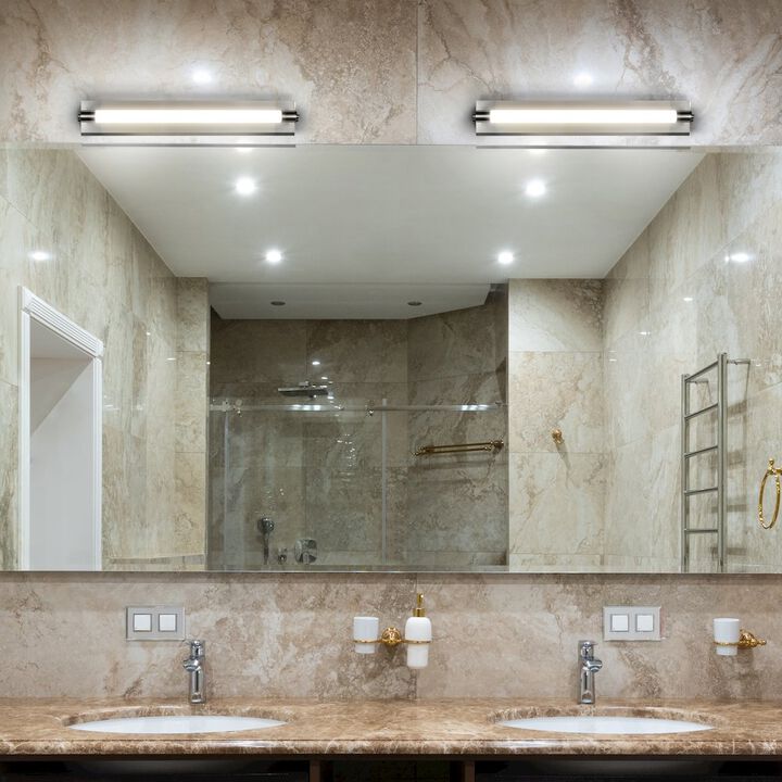 VONN Lighting Integrated LED ADA Compliant Bathroom Wall Lighting Fixture in Polished Chrome