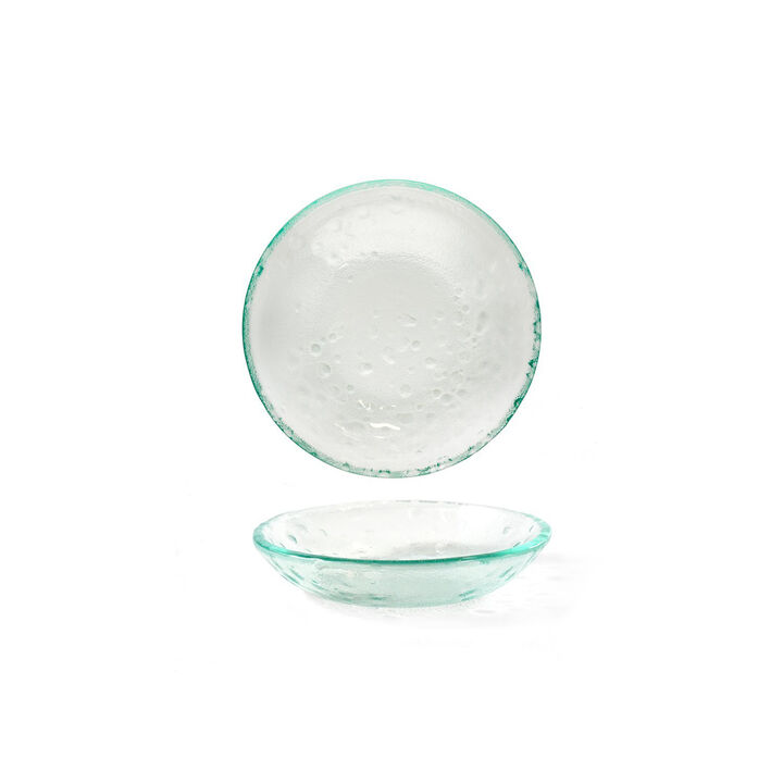 Glass Dinnerware dia.6.5" h:1.5" 11 oz. Round Clear Glass Bowl (Set of 2)