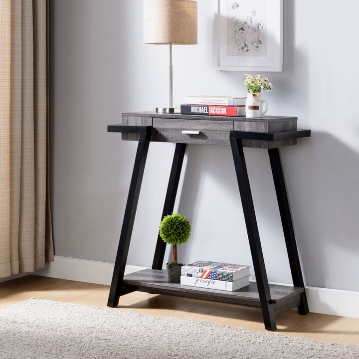 Console Distressed Grey Black