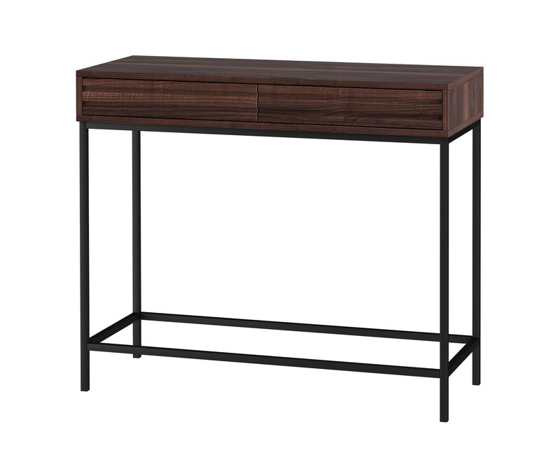 Jarrel 2 Drawer Console Table with Black Metal Legs