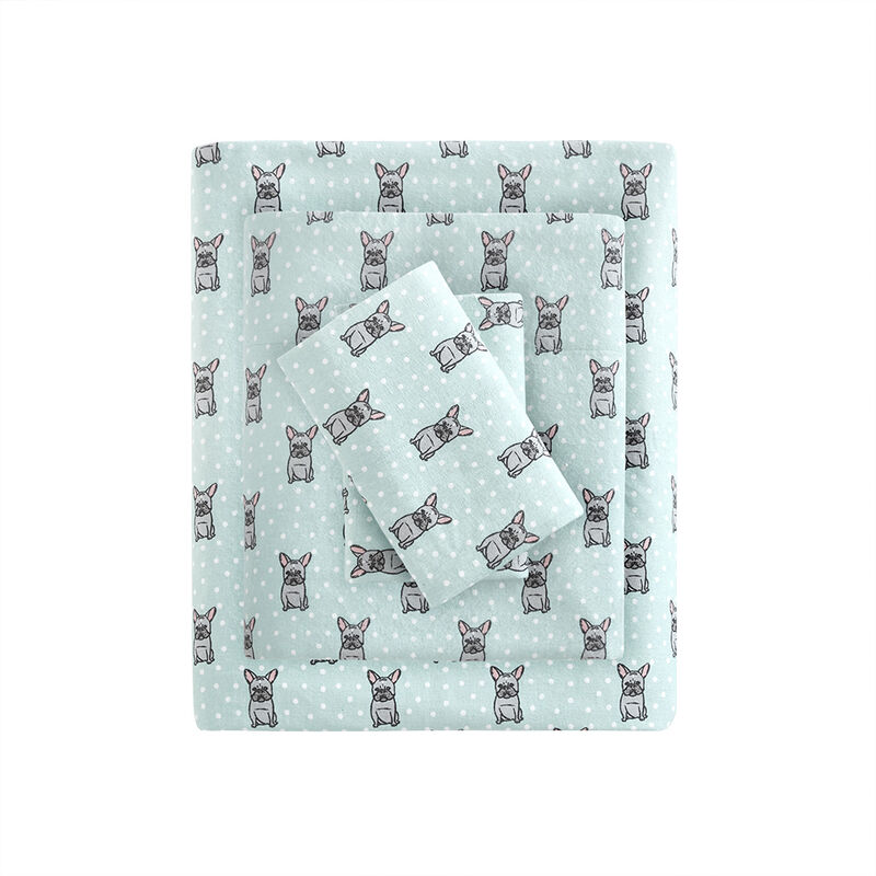 Gracie Mills Persephone 4-Peice Cotton Flannel Sheet Set