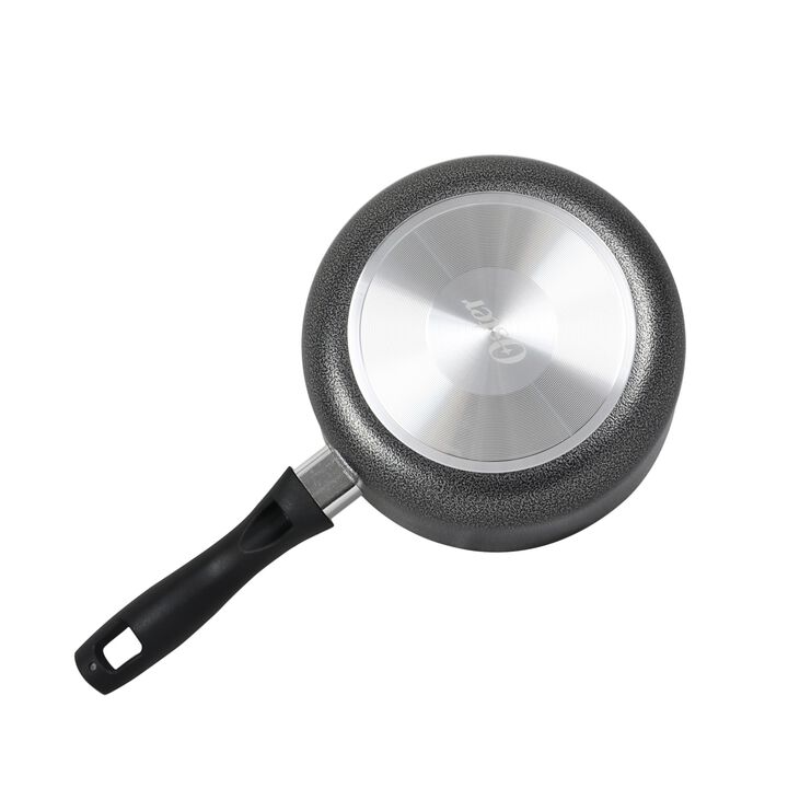 Oster Clairborne 2.5 Quart Aluminum Sauce Pan with Lid in Charcoal Grey