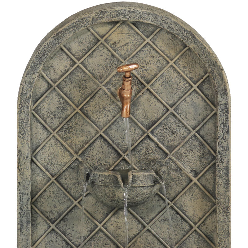 Sunnydaze Messina Polystone Outdoor Wall Fountain