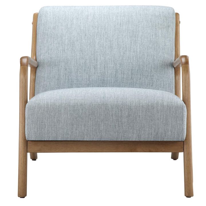 Starlight Canyon Home Blue Accent Chair with Rubber Solid Wood Frame for Living Room and Bedroom