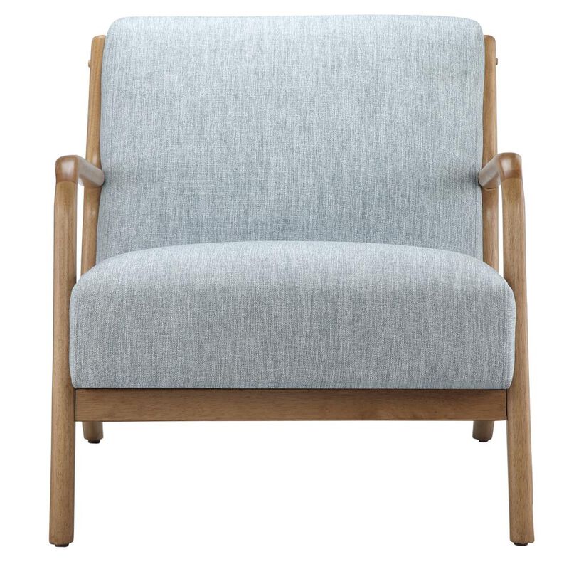Starlight Canyon Home Blue Accent Chair with Rubber Solid Wood Frame for Living Room and Bedroom