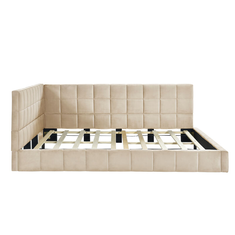 Modern Upholstered Daybed Sofa Bed Frame for Living Room or Bedroom