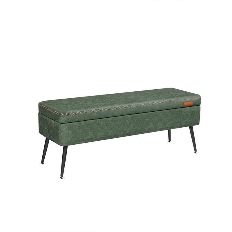 Storage Ottoman Bench with Steel Legs