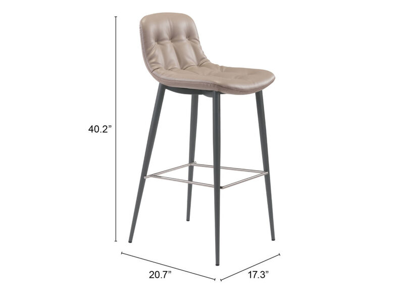 Tangiers Barstool (Set of 2) Taupe