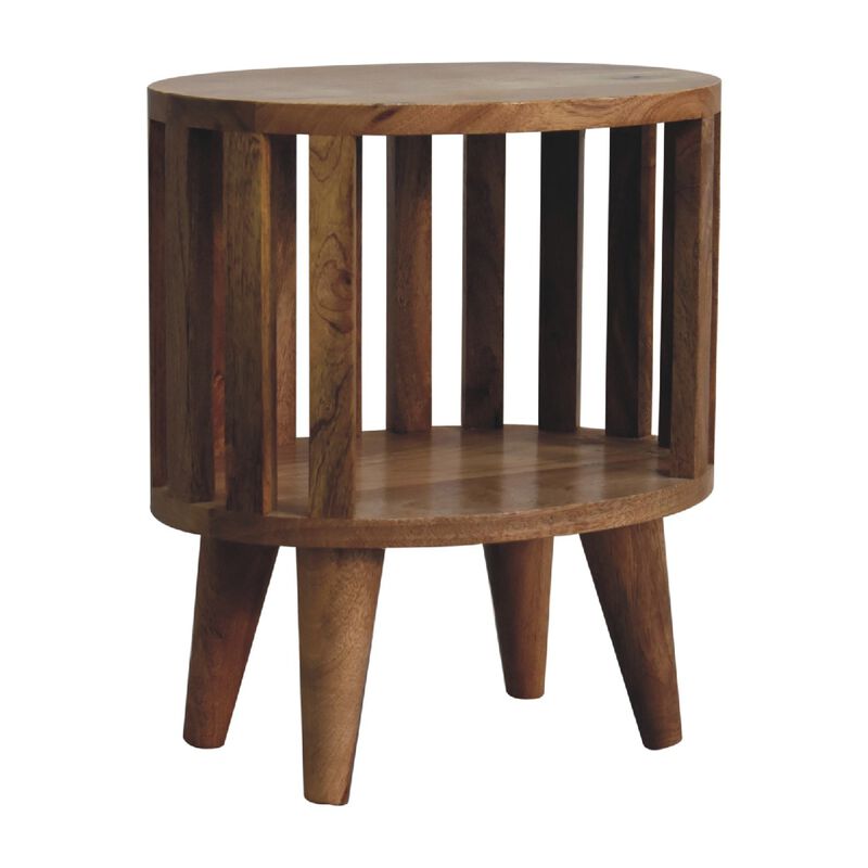Ariella Single Shelf  Solid Wood Nightstand