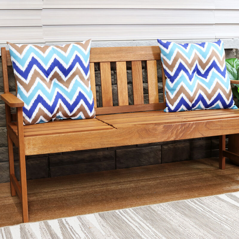 Sunnydaze Set of 2 19" Square Polyester Tufted Pillows
