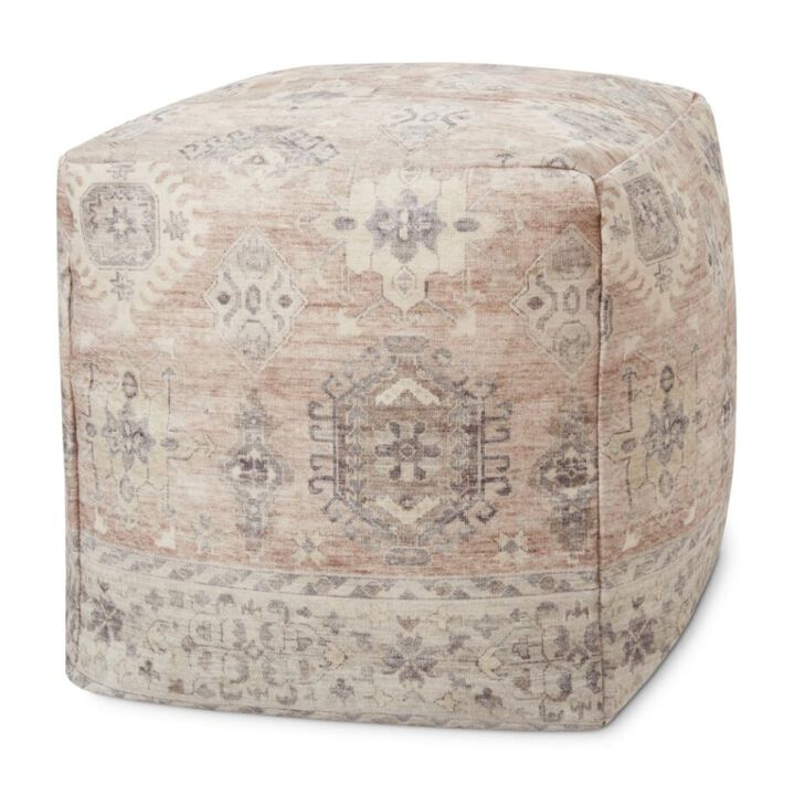 Poufs LPF0023 Rust / Multi 18"W x 18"D x 18"H