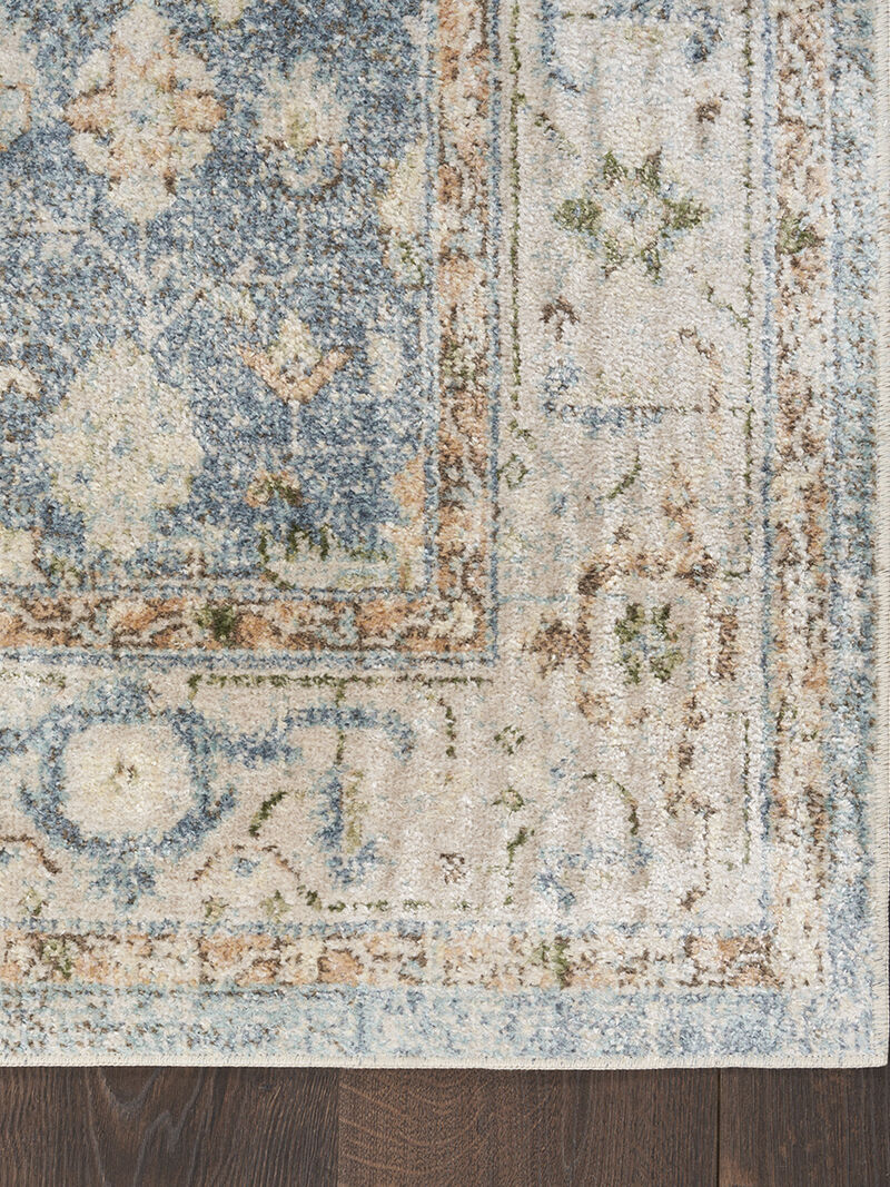 Astra Machine Washable ASW11 Silver/Blue 9' x 12' Rug