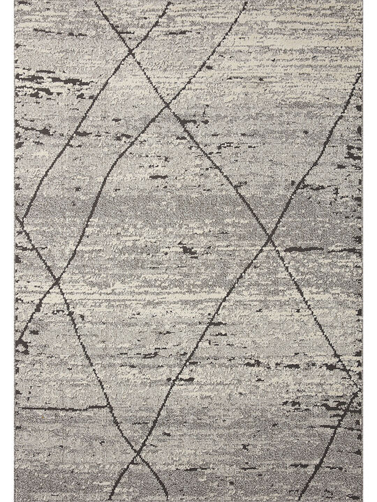 Fabian FAB04 Grey/Charcoal 4' x 6' Rug