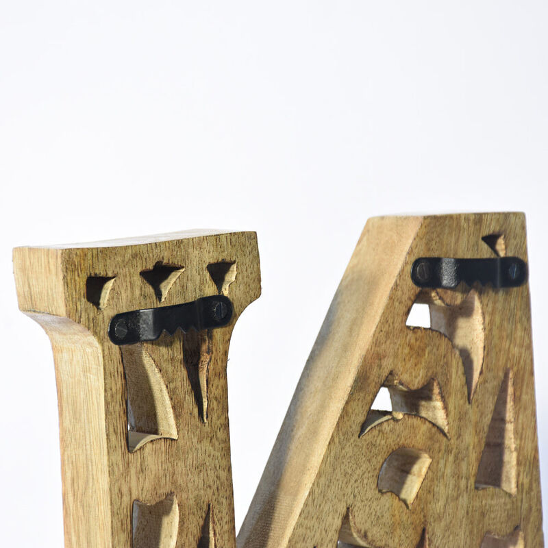 Vintage Natural Gold Handmade Eco-Friendly "N" Alphabet Letter Block For Wall Mount & Table Top Décor