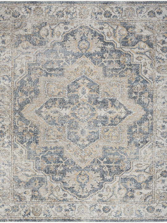 Astra Machine Washable ASW12 Gray/Blue 7'10" x 10' Rug