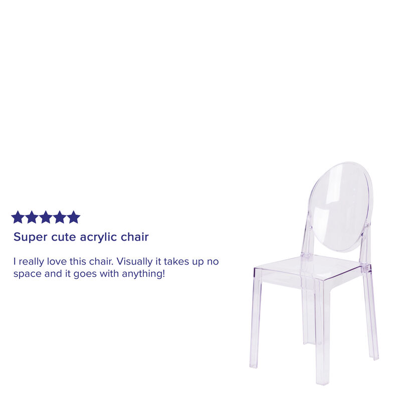 Clear Oval Back Ghost Chair