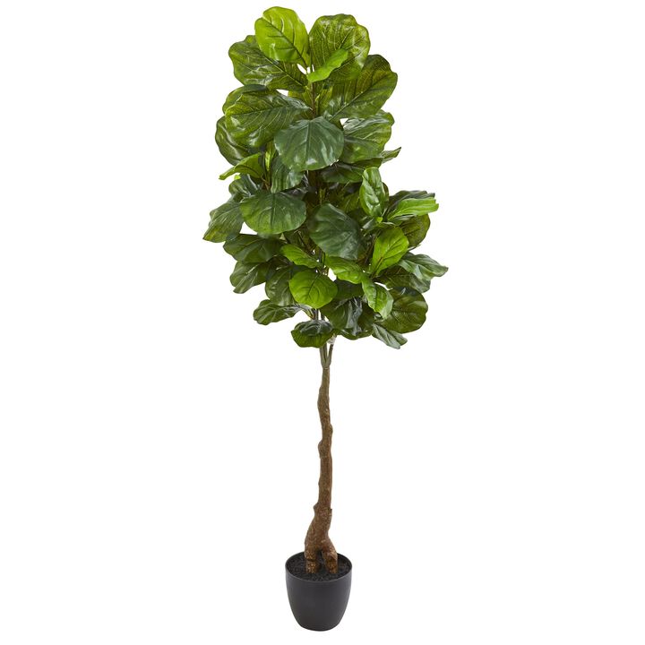 Hivvago 64 Inches Fiddle Leaf Artificial Tree (Real Touch)