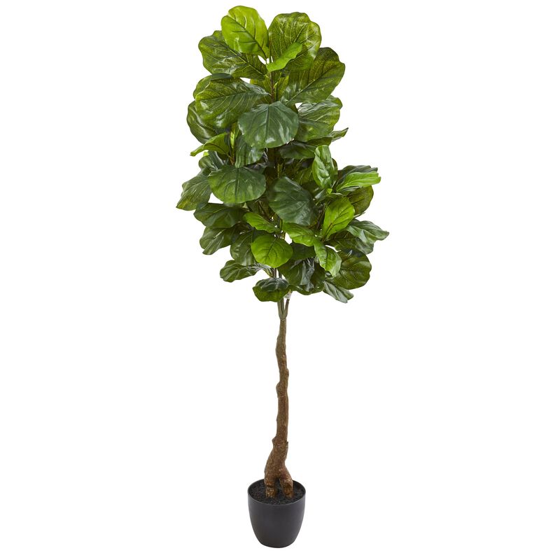 Hivvago 64 Inches Fiddle Leaf Artificial Tree (Real Touch)