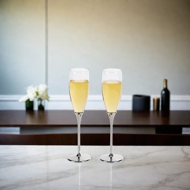 Gold Ring Toasting Flutes Set