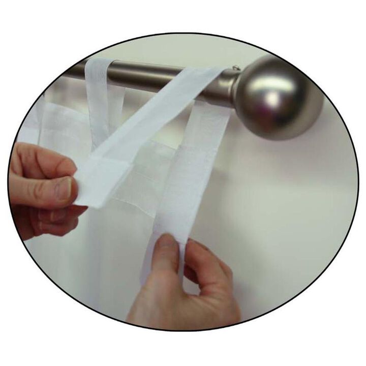 Commonwealth Outdoor Decor Escape Voile Hook and Loop Tab Curtain Panel - 54x84" - White