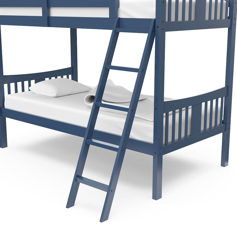 Storkcraft Caribou Twin-over-Twin Bunk Bed (Navy)