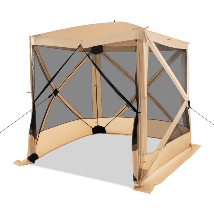 Hivvago 6.7 x 6.7 Feet Pop Up Gazebo with Netting and Carry Bag