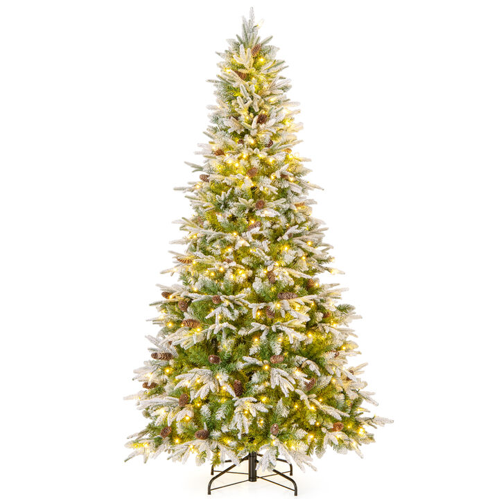 Pre-Lit Artificial Christmas Tree with Tips and  LED Lights