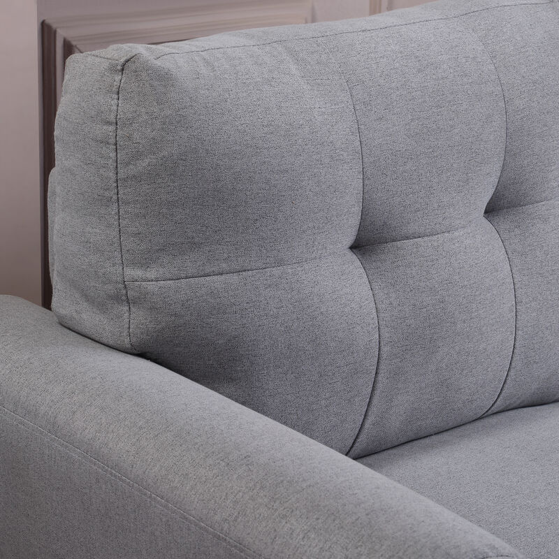 Merax Linen Upholstered Couch 3-Seat Sofa