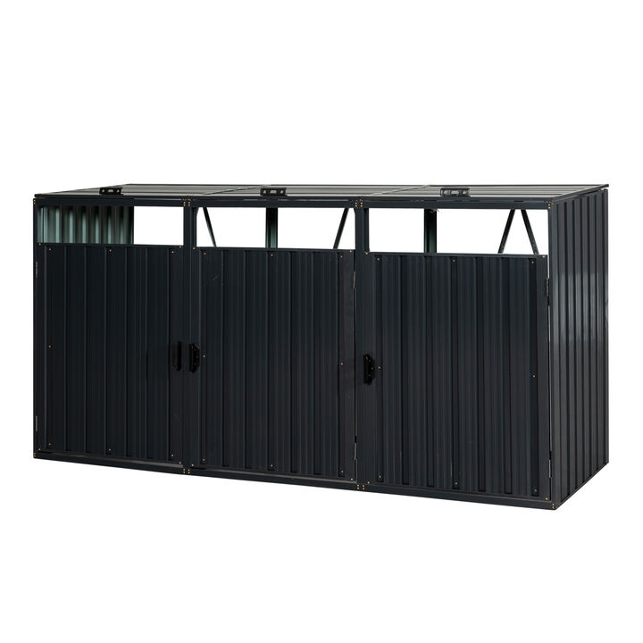 Stainless Steel Outdoor Trash Can Storage