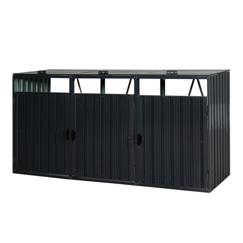 Stainless Steel Outdoor Trash Can Storage