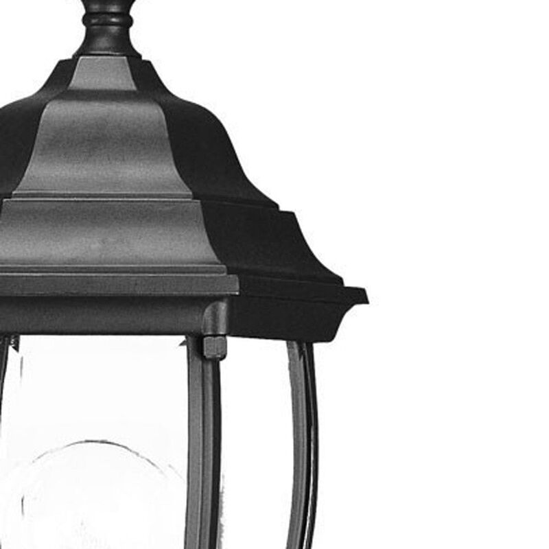 Hivvago Matte Black Globe Lantern Wall Light